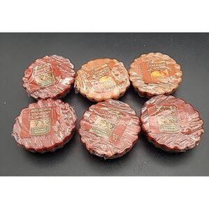 LOT OF 6 Yankee Candle AUTUMN WREATH Spiced Pumpkin Wax Potpourri Tart Melts HTF